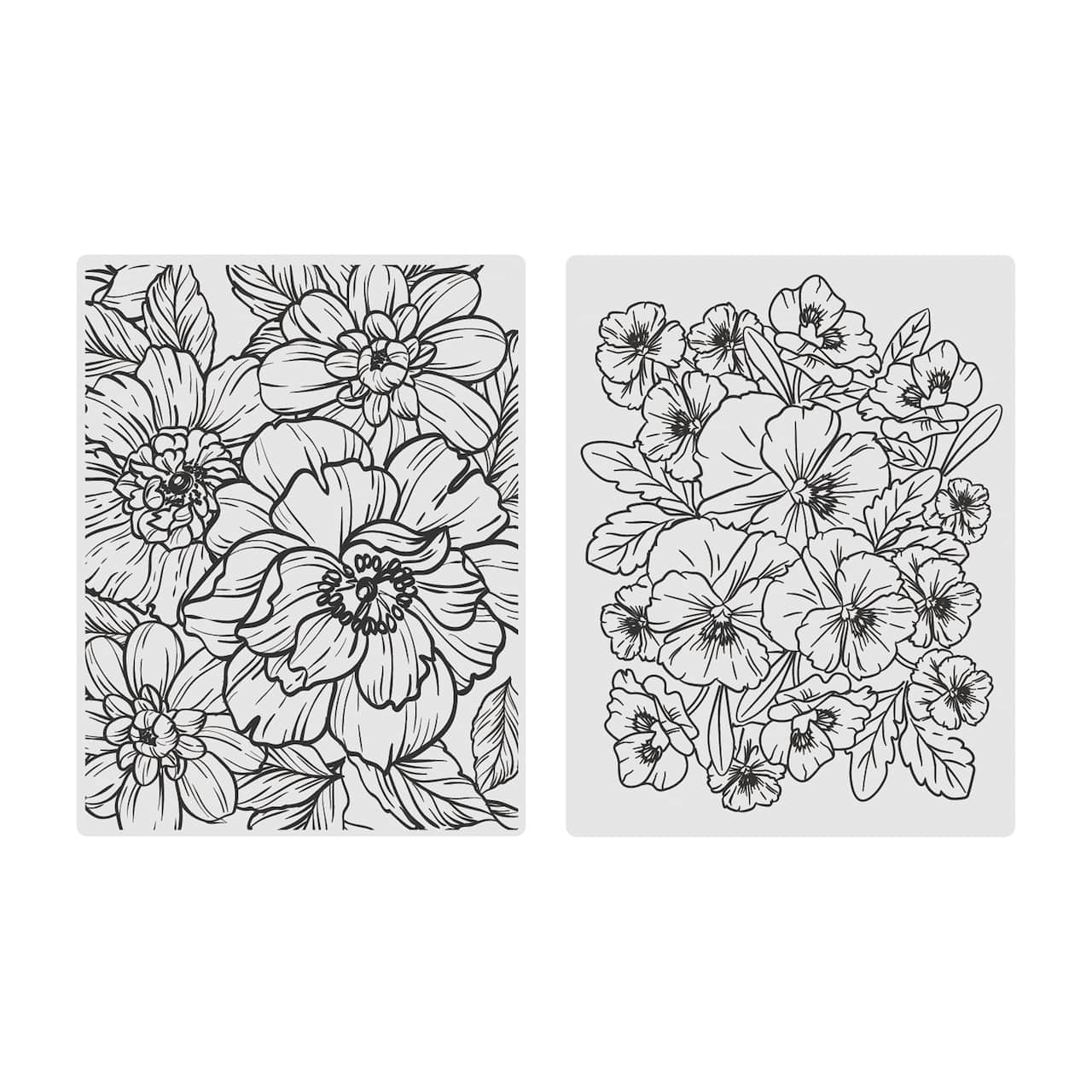 12 Pack: Floral Embossing Folders Set by Recollections™
